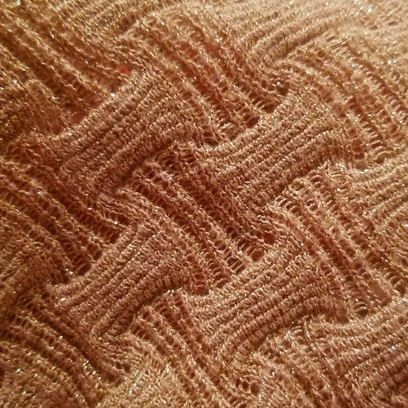 Chicos XL Travelers Collection Open Cardigan/Sweater Taupe  Metallic Gold - Picture 5 of 6